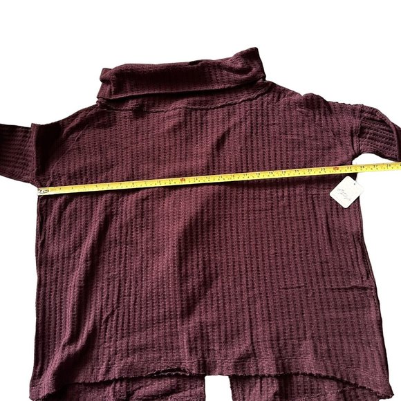 Free People NWT Juicy Long Sleeve Cowl Neck Thermal Shirt M Color: Date Night - Picture 7 of 11